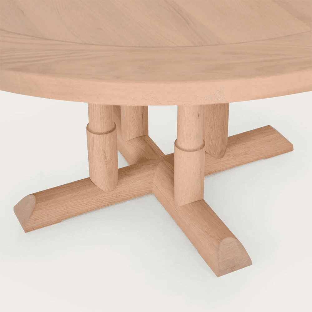 Battersea 6 Seater Round Dining Table, Oak