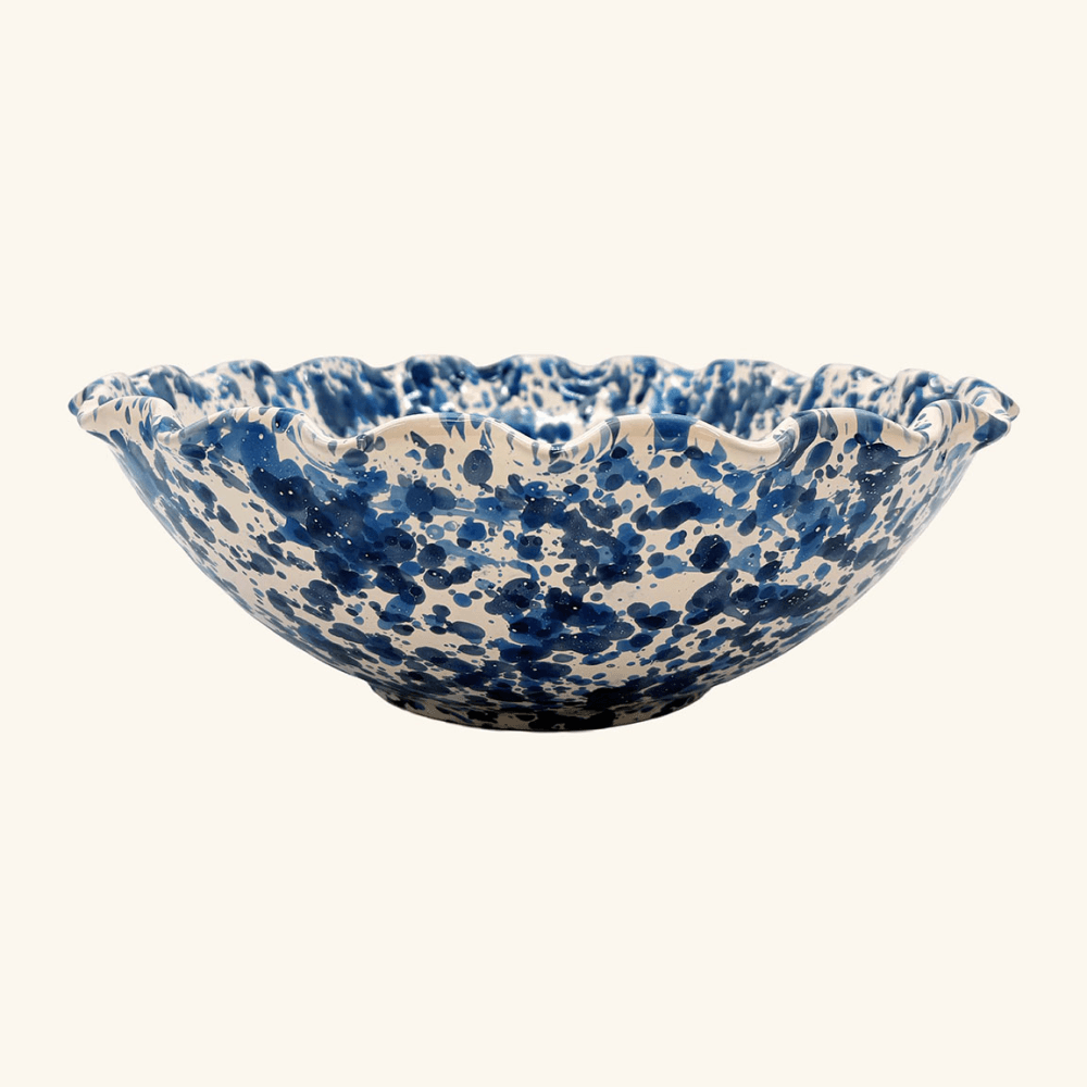 Italian Splatterware Wavy Bowl