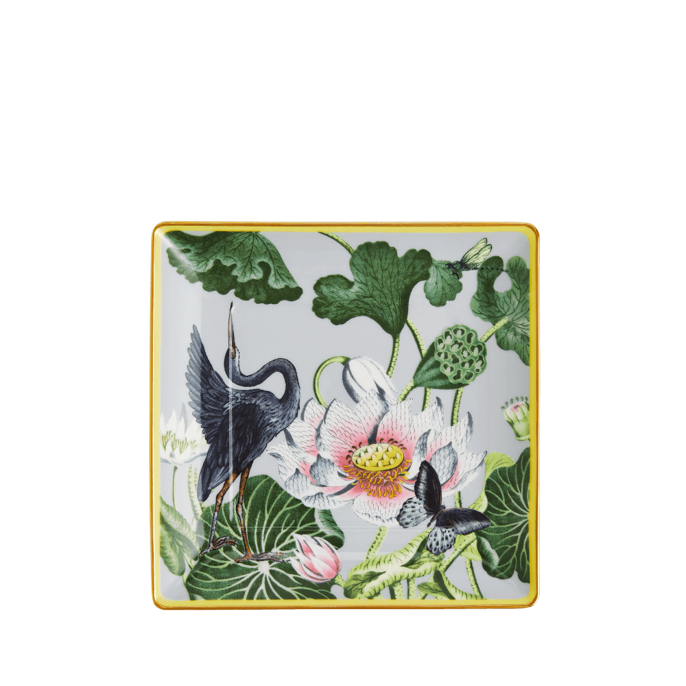 Wonderlust Waterlily Gift Tray, Grey/Floral