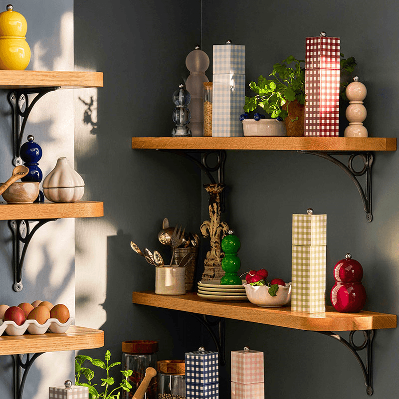 Gingham Salt & Pepper Mill