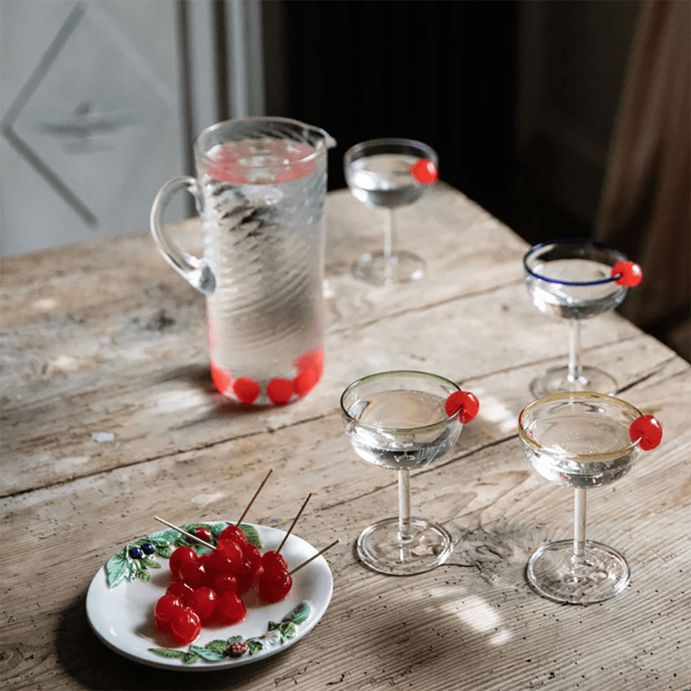 Confetti Set of 4 Champagne Coupes, Multi