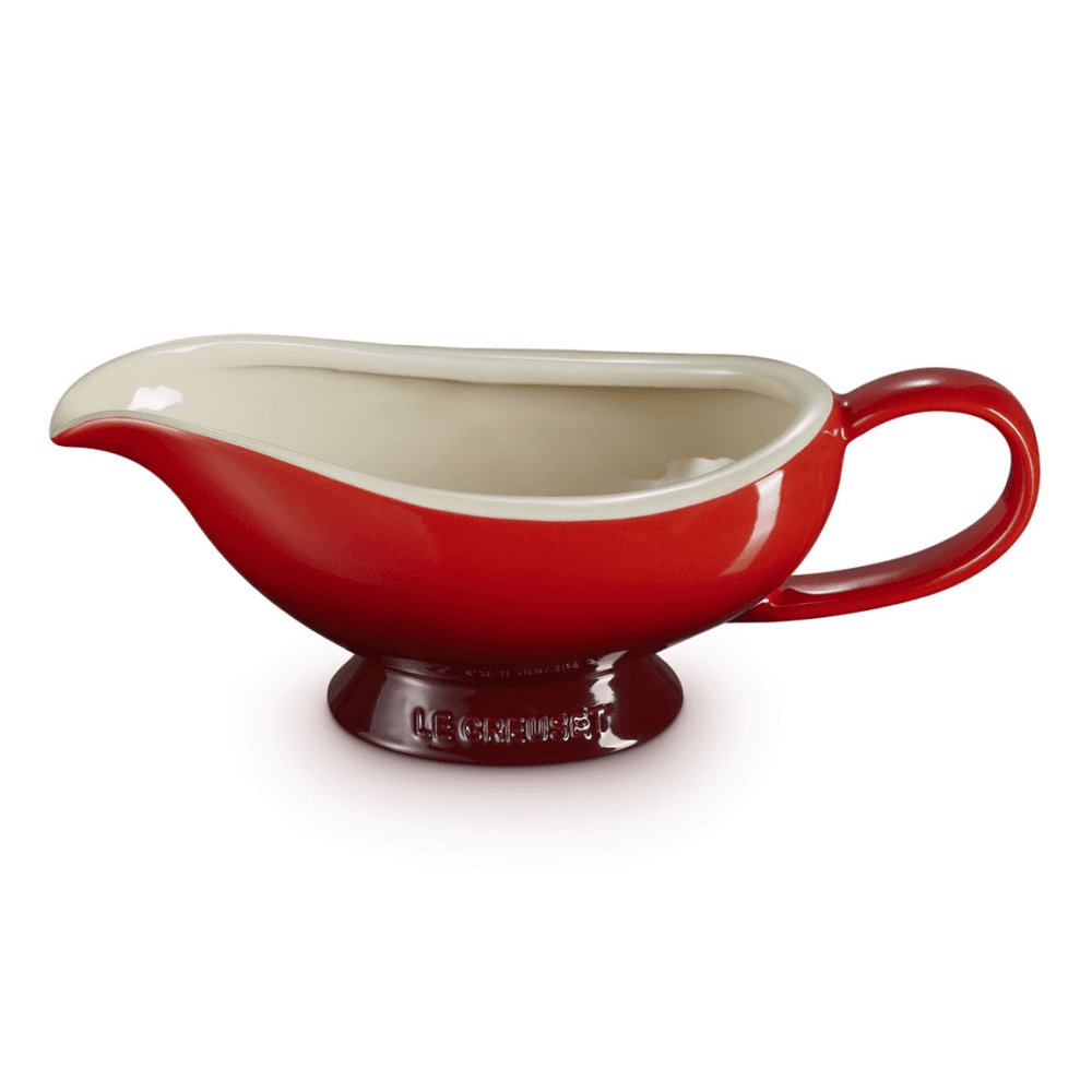 Stoneware Gravy Boat, Cerise