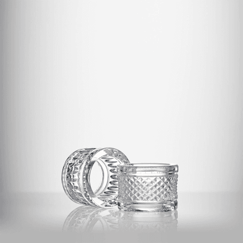 Image showing the Mastercraft Irish Lace Set of 2 Napkin Rings, Clear product.