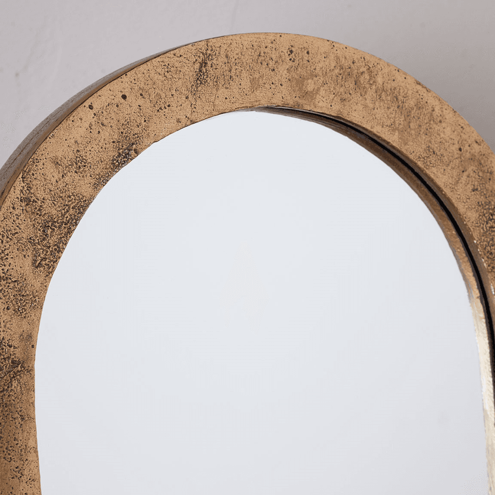 Cayce Vanity Mirror, Antique Brass