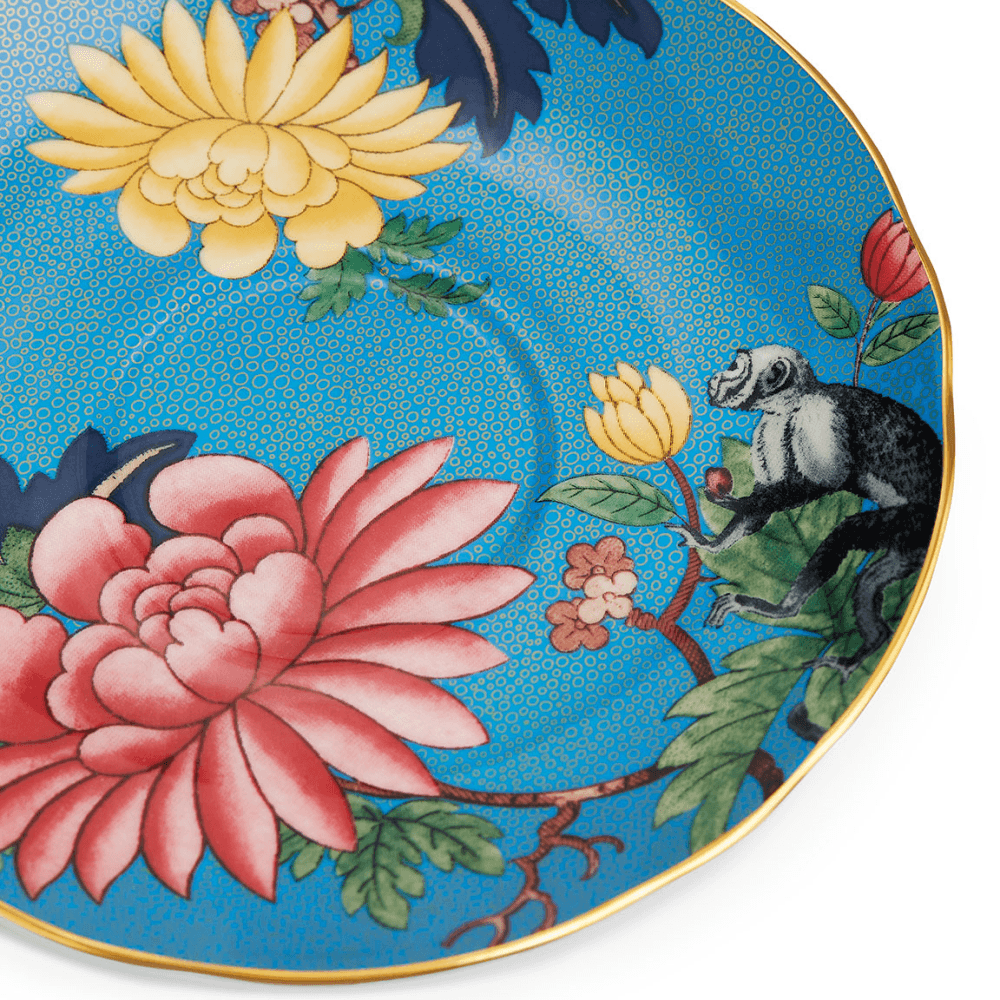 Wonderlust Sapphire Garden Teacup & Saucer, Blue