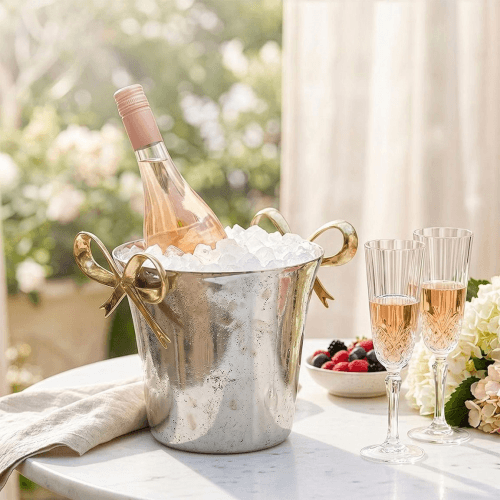 Image showing the Bow Wine Cooler, Silver & Gold product.