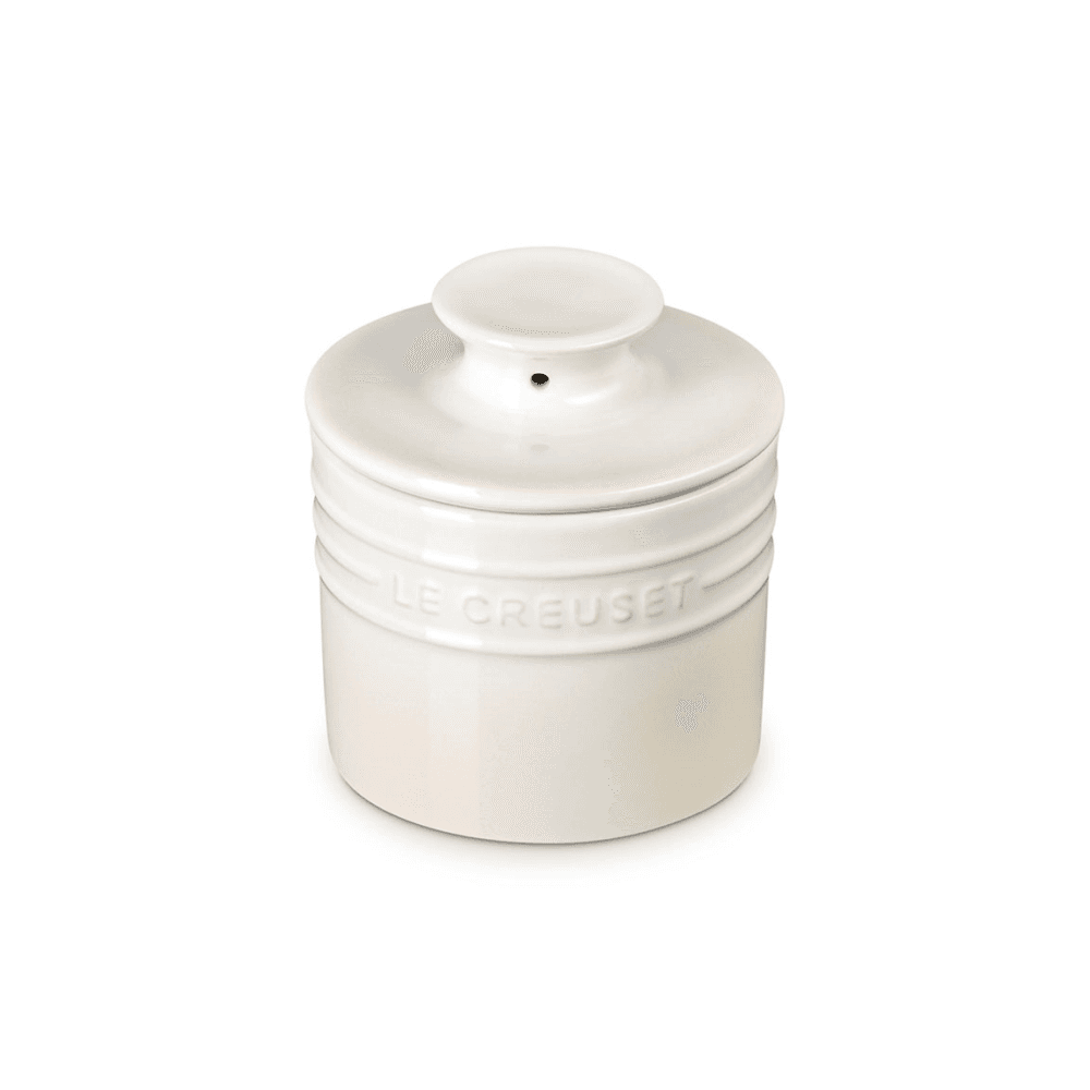 Stoneware Butter Crock, Meringue