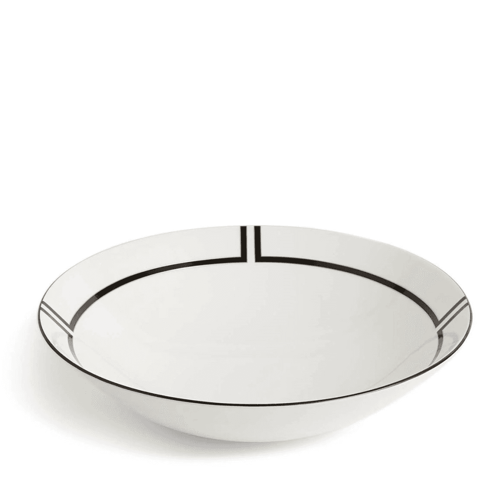 Luxe Graphite Serving Bowl, Black & White