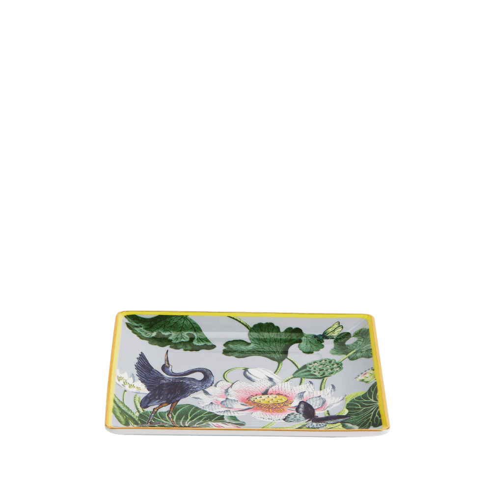 Wonderlust Waterlily Gift Tray, Grey/Floral