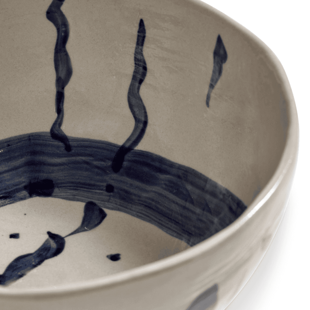 Sophia by Marie Michielssen Set of 2 Soup Bowls, Beige Blue