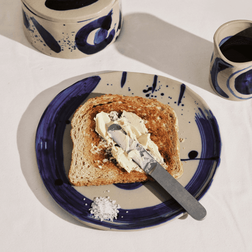Image showing the Sophia by Marie Michielssen Set of 4 Dinner Plates, Beige Blue product.