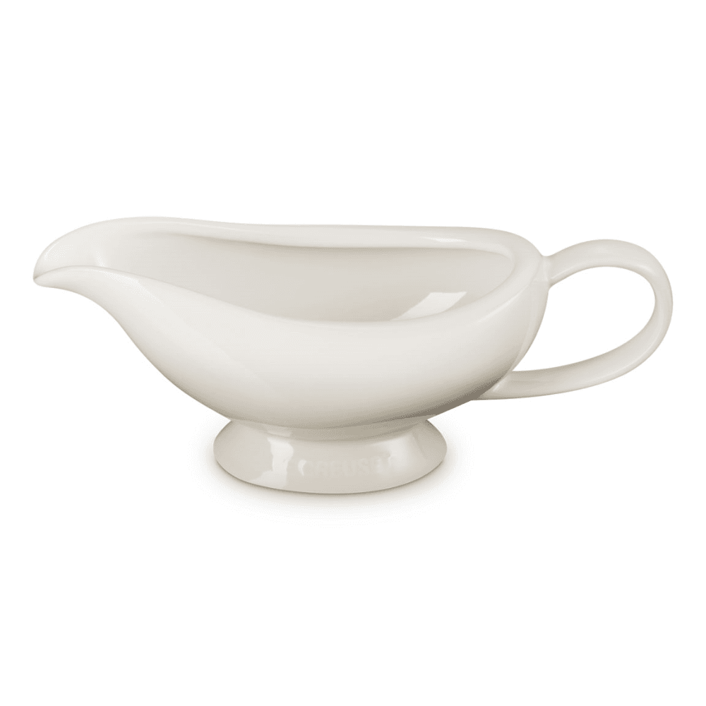 Stoneware Gravy Boat, Meringue