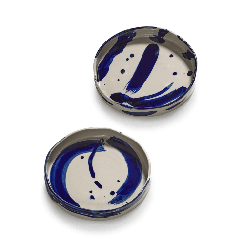 Image showing the Sophia by Marie Michielssen Set of 2 Pasta Plates, Beige Blue product.
