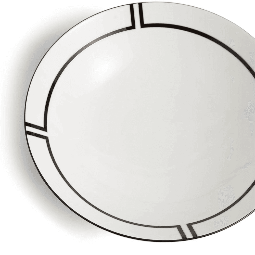 Luxe Graphite Serving Bowl, Black & White