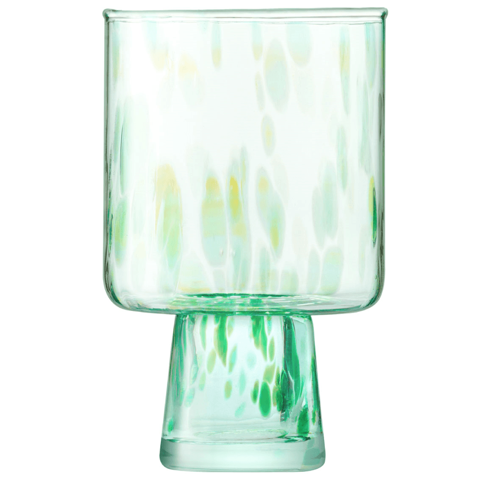 Sea Glass Set of 2 Wine Glasses, Ocean Green