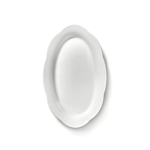 Image showing the Silhouette by Sergio Herman Set of 2 High Oval Plates, White product.