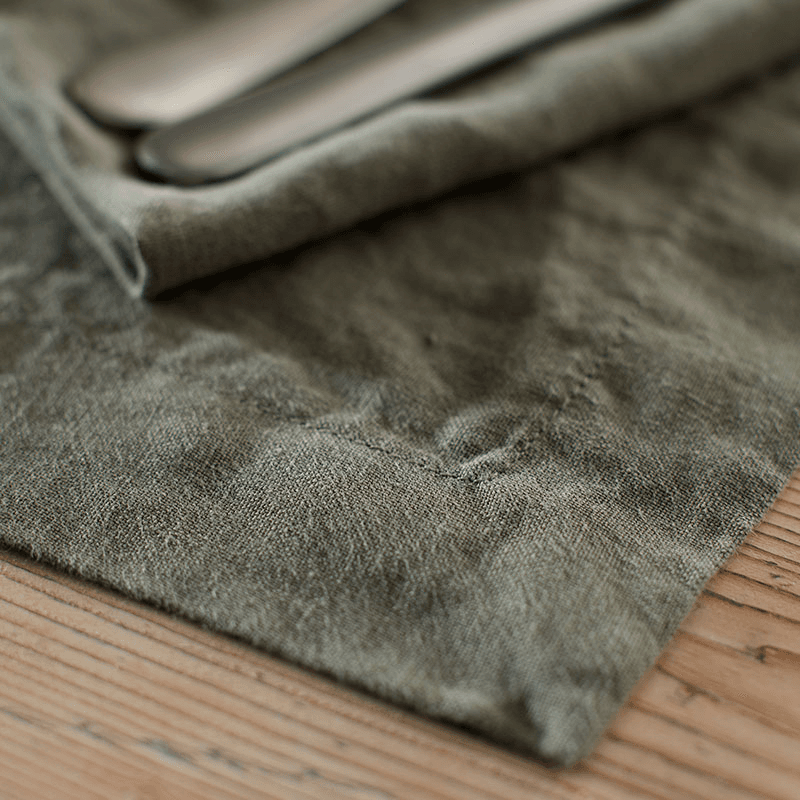 Linen Set of 2 Placemats, Olive