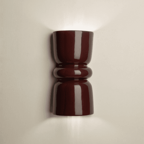 Image showing the Redonda Up & Down Ceramic Wall Light product.