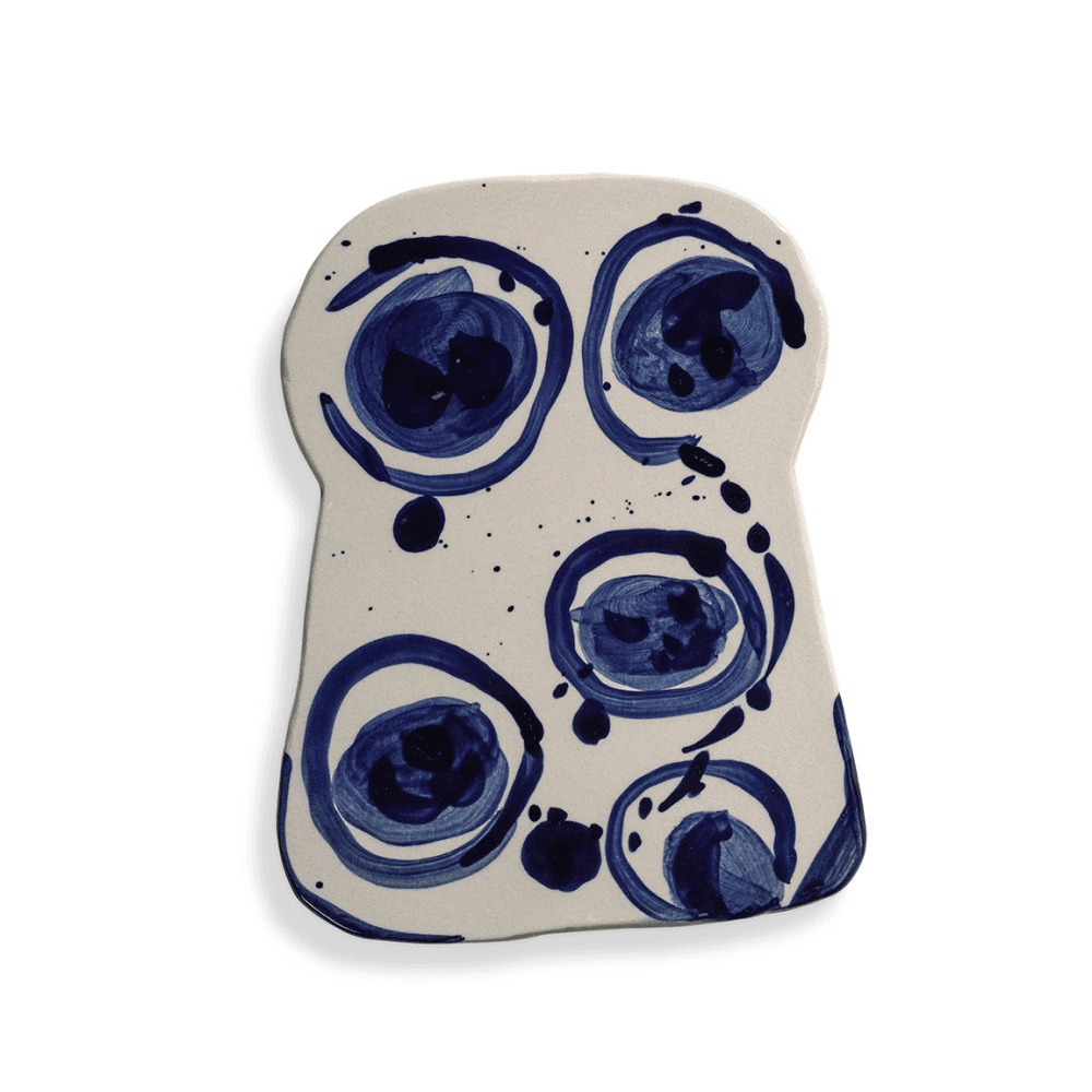 Sophia by Marie Michielssen Set of 2 Serving Plates, Beige Blue