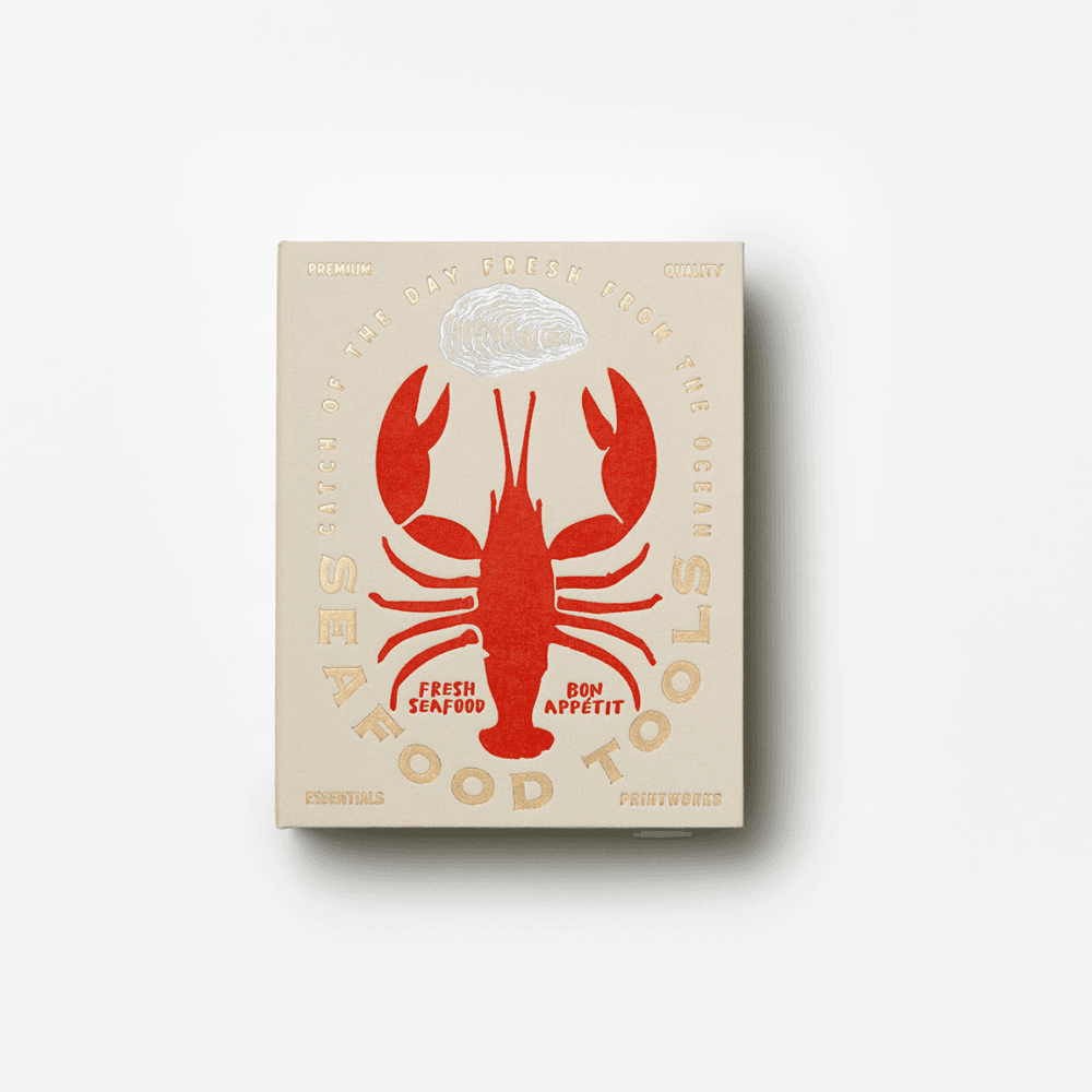 The Essentials Seafood Tools, Beige/Red