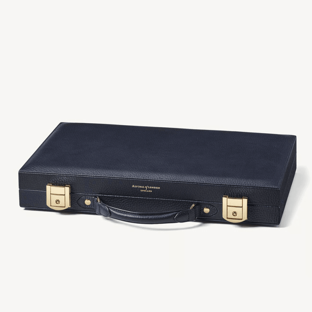 Backgammon Set, Navy Pebble
