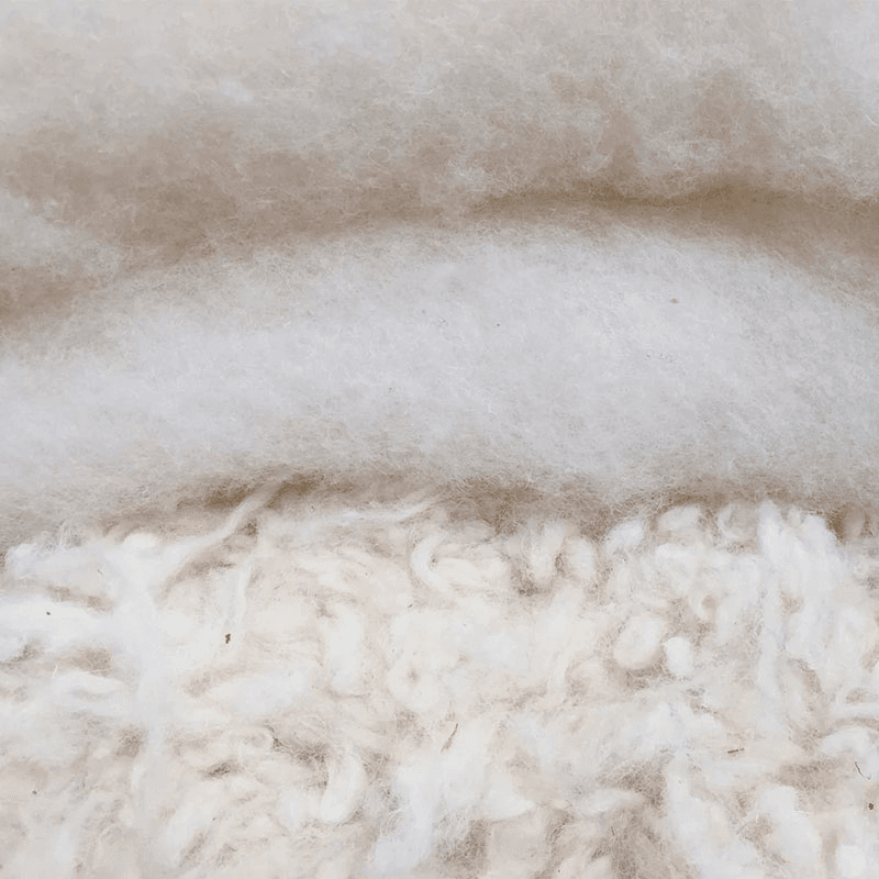 Scottish Wool Medium Square Pillow, Natural