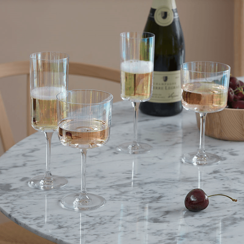 Iridescence Set of 2 Wine Glasses, Mother of Pearl