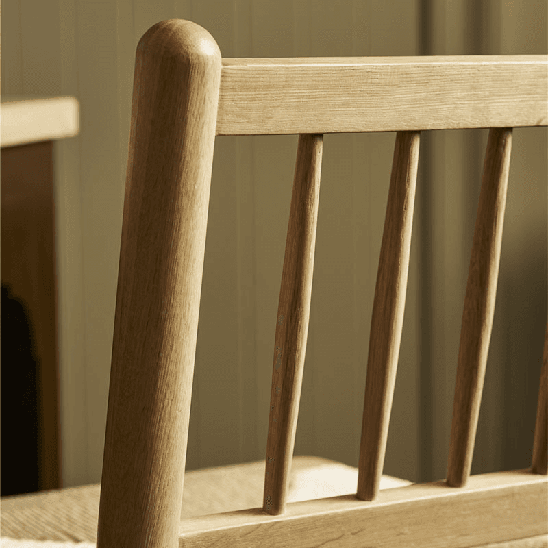 Longworth Spindle Back Bar Stool, Oak Wood
