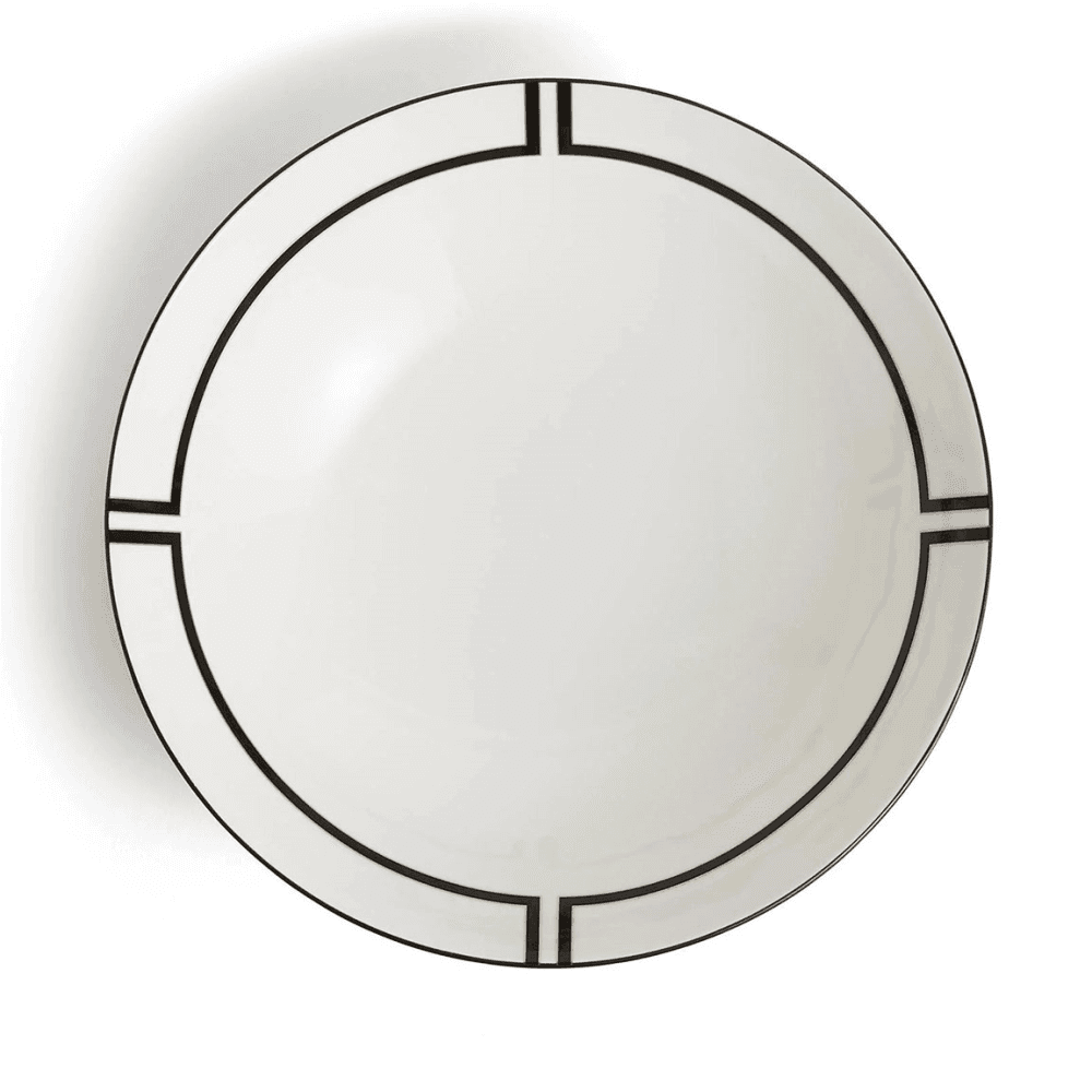 Luxe Graphite Serving Bowl, Black & White