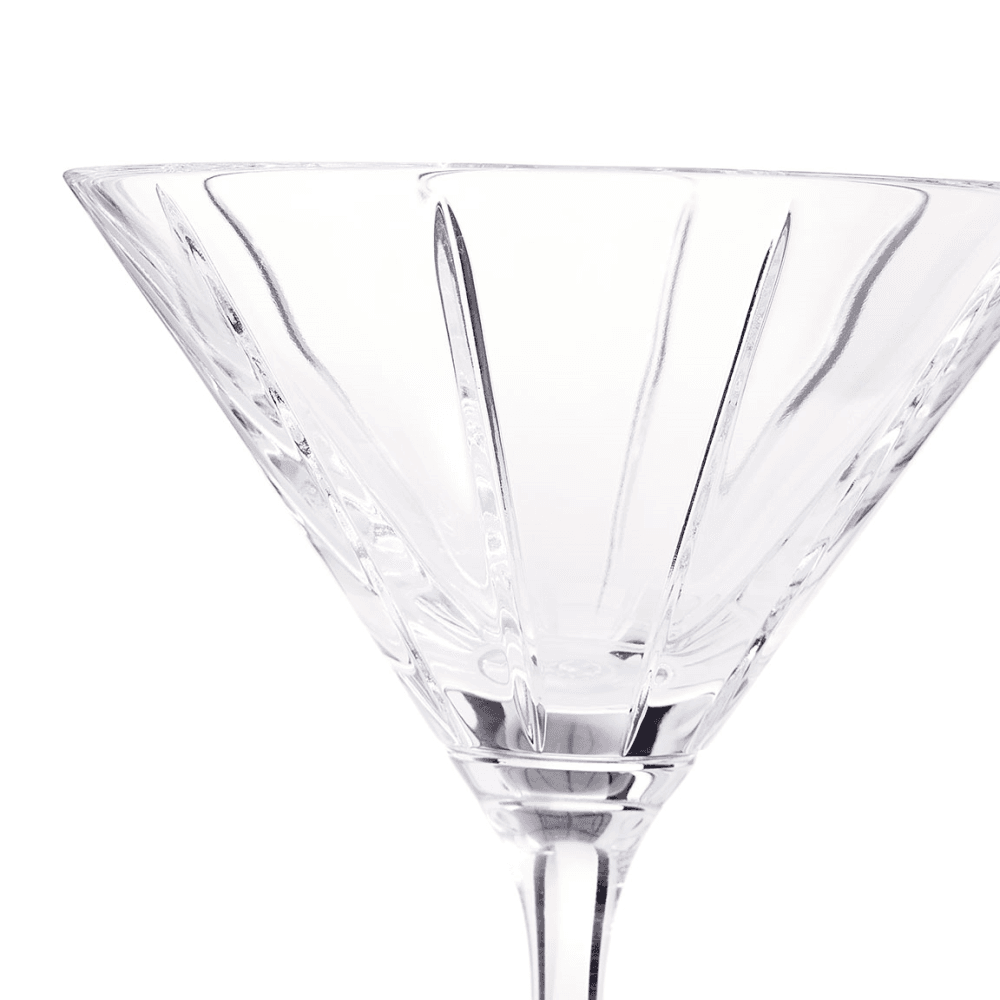 Luxe Graphite Pair of Martini Glasses, Clear