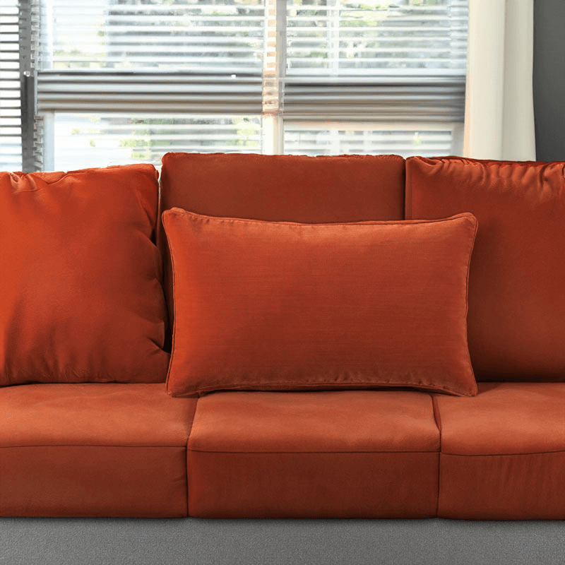 Velvet Cushion Cover, Burnt Orange