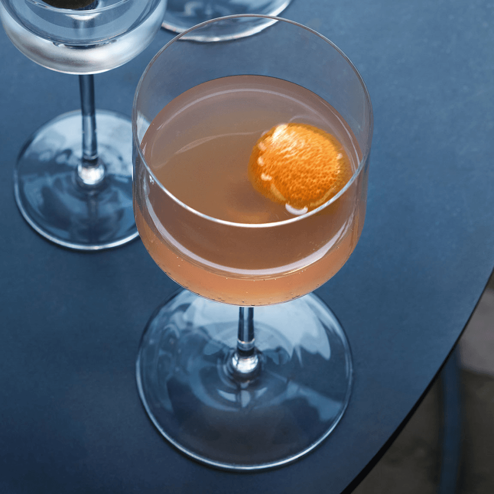 Moderne Set of 2 Cocktail Glasses, Clear