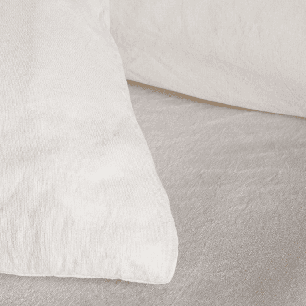 Cela Pair of Hemp & Cotton Pillowcases, Natural