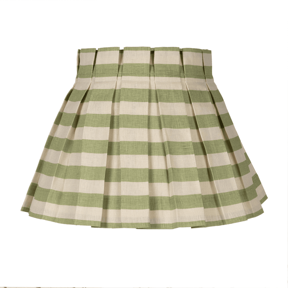 Tangier Stripe Linen Structured Box Pleat Lampshade