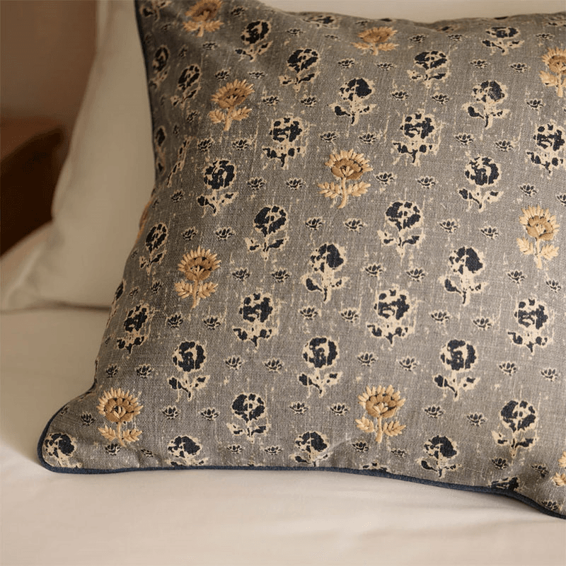 Clover Cushion Cover, Navy
