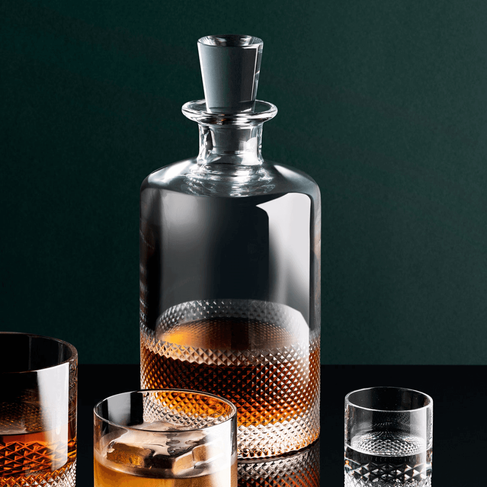 Diamond Cut Crystal Decanter
