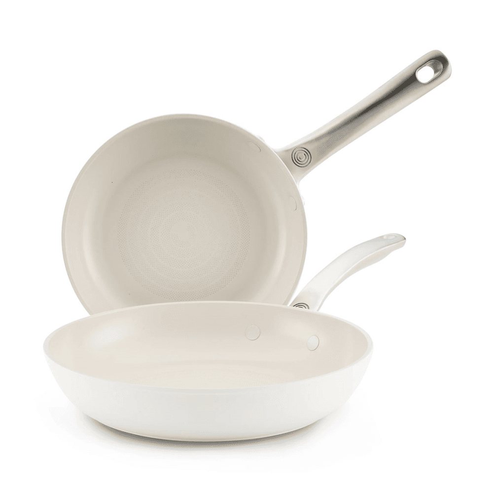 Halo Laser Defence Set of 2 Frying Pans, White