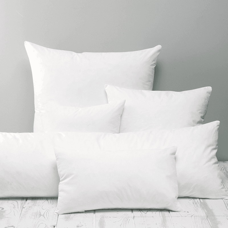 Duck Feather Square Cushion Pads, White