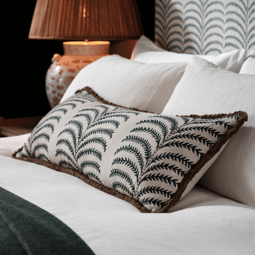 Areca Bolster Cushion, Air Force Blue