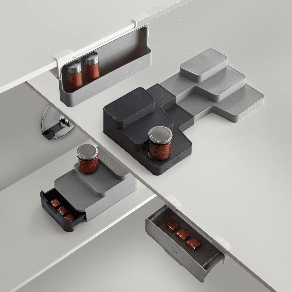 CupboardStore Spice rack, Dark Grey/ Grey