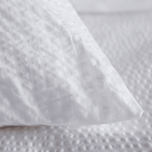 Image showing the Seersucker 100% Cotton Housewife Pillowcase, White product.