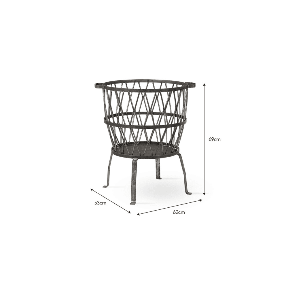 Barrington Cross Fire Pit, Grey