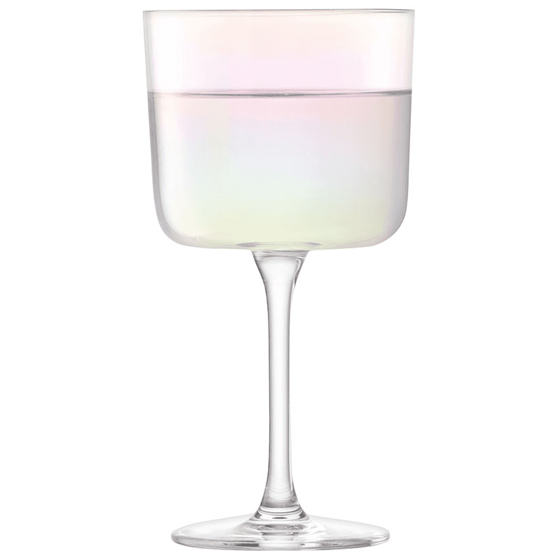 Iridescence Set of 2 Wine Glasses, Mother of Pearl