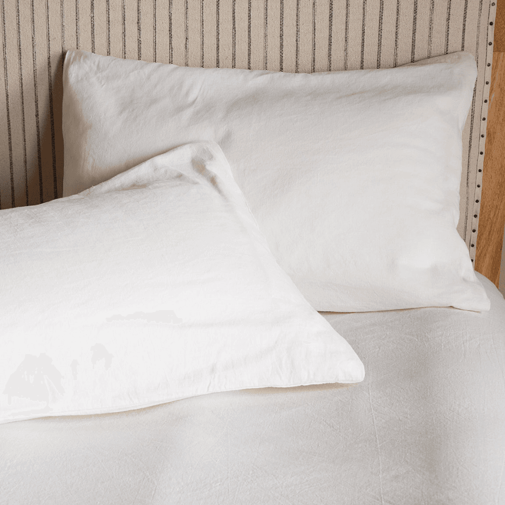 Cela Pair of Hemp & Cotton Pillowcases, Natural