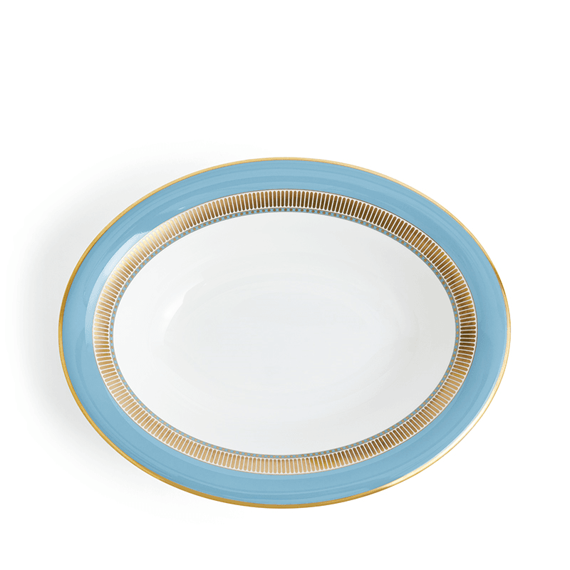 Helia Oval Dish, Mint Green