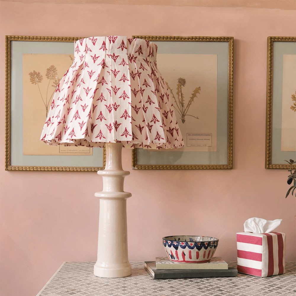 Linen Structured Box Pleat Lampshade