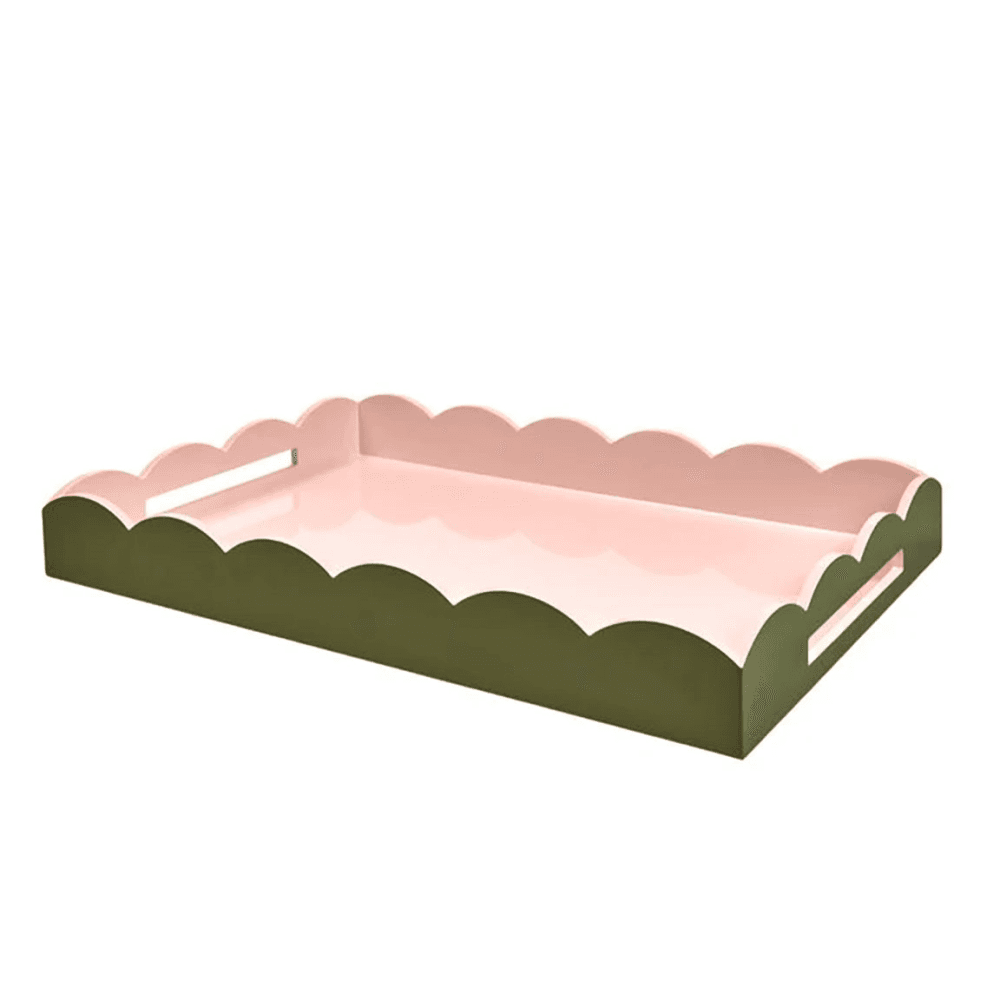 Lacquered Scallop Two Tone Tray