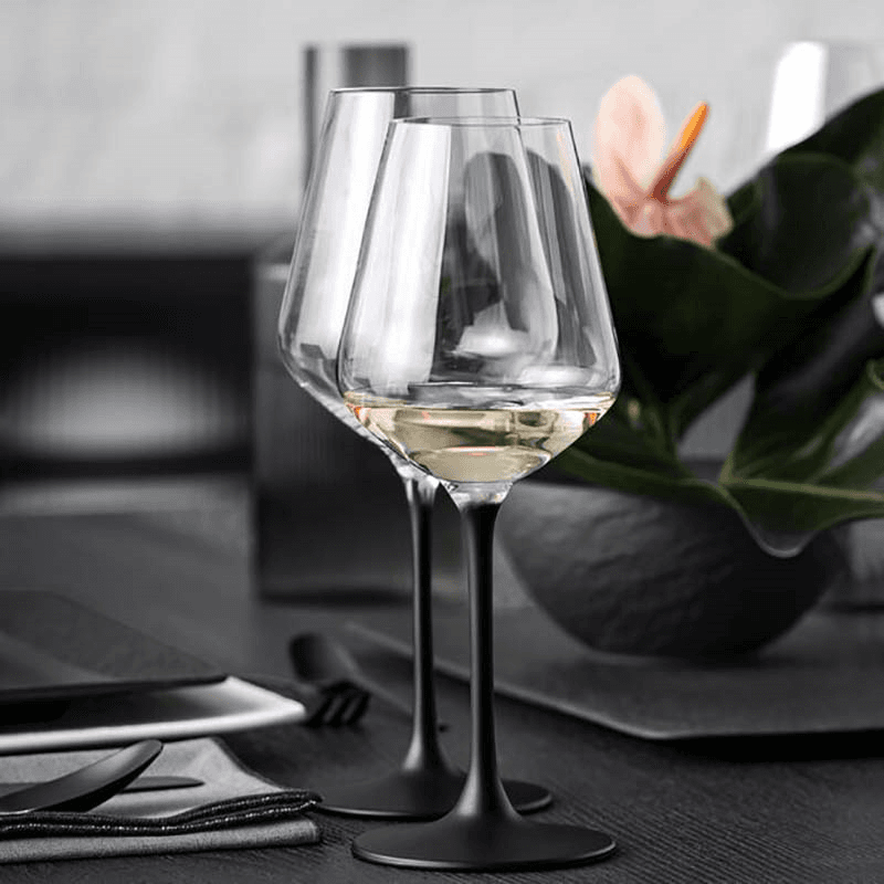 Manufacture Rock Set of 4 White Wine Glasses, Clear
