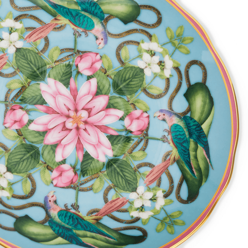 Wonderlust Menagerie Teacup & Saucer, Aqua