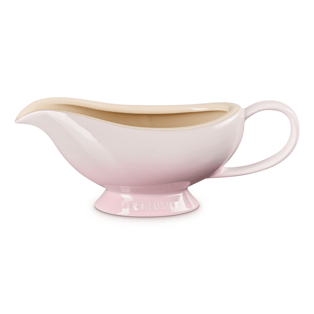 Stoneware Gravy Boat, Shell Pink